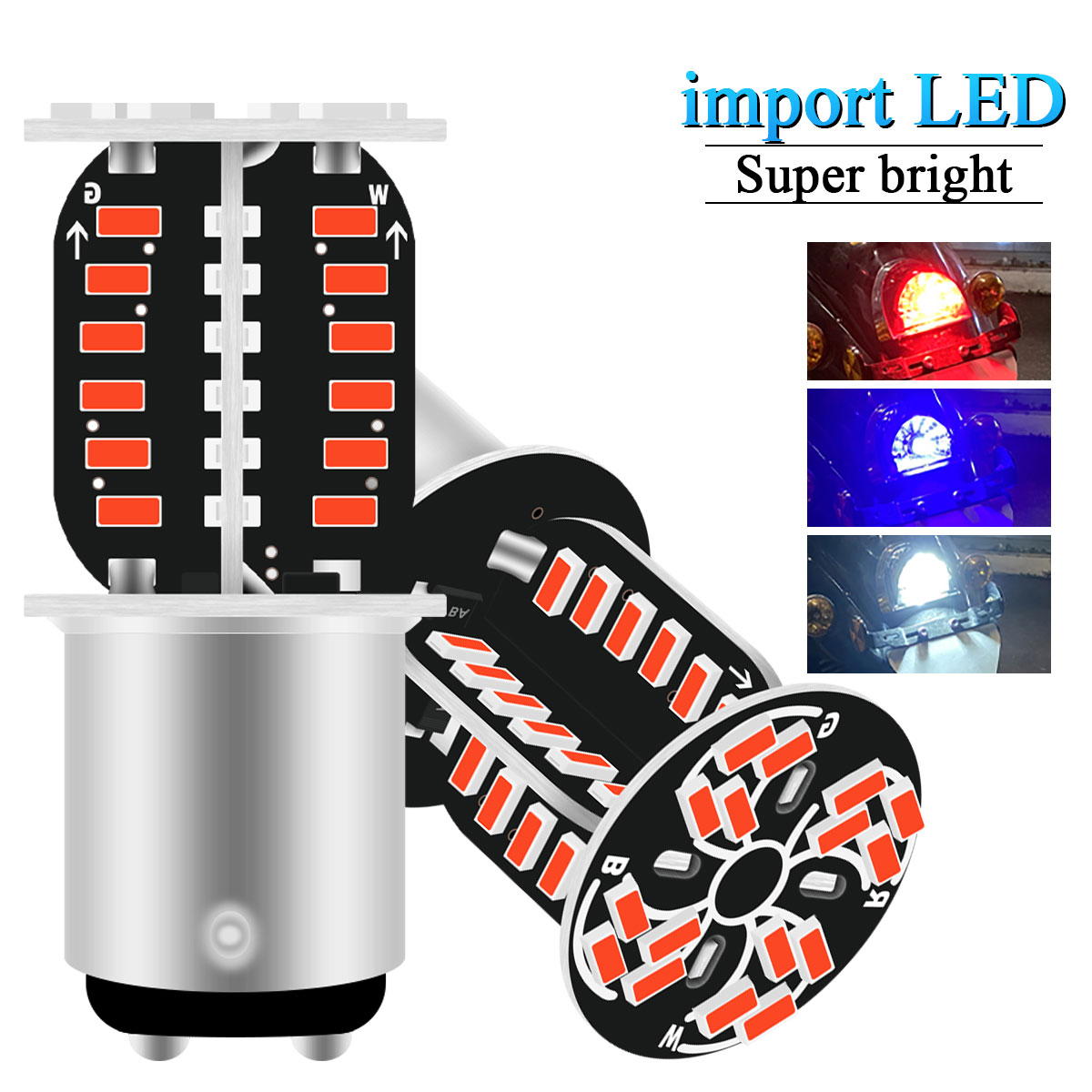 Sos Light Strobe - 1pcs 1157 BA15D P21/5W 오토바이 테일