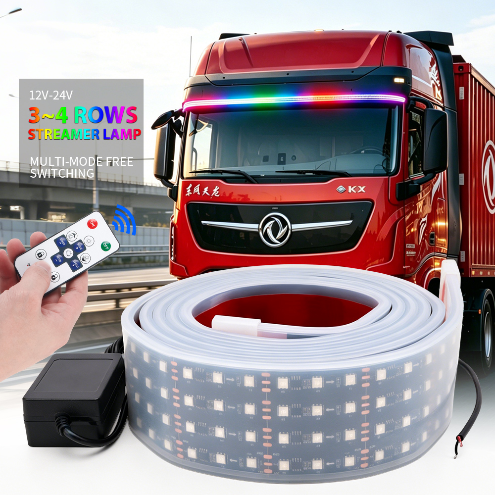 24V 트럭 LED DRL 라이트 스트립 RGB 64색 - Sos Light Strobe 리뷰 및 가격